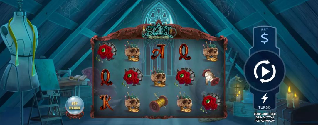 Spela Seance Mysterious Attic slot med skräcktema på Taste Vegas