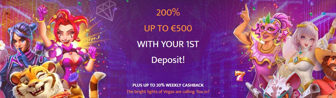 Hämta 200% välkomstbonus upp till €500 på Taste Vegas casino